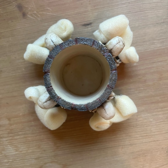 90’s Skeleton Meditation Candle Holder Hand Painted new in box - Picture 8 of 9